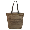 Chennai Tote Woven Leather and Canvas MM