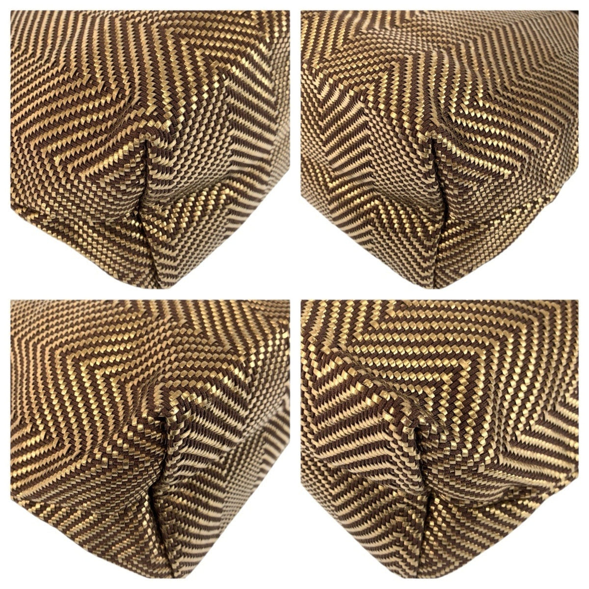 Chennai Tote Woven Leather and Canvas MM