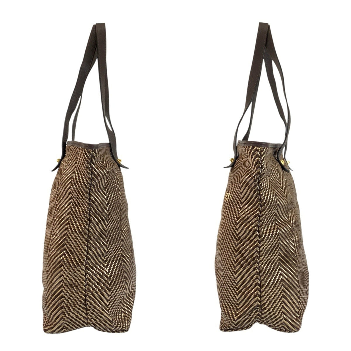 Chennai Tote Woven Leather and Canvas MM