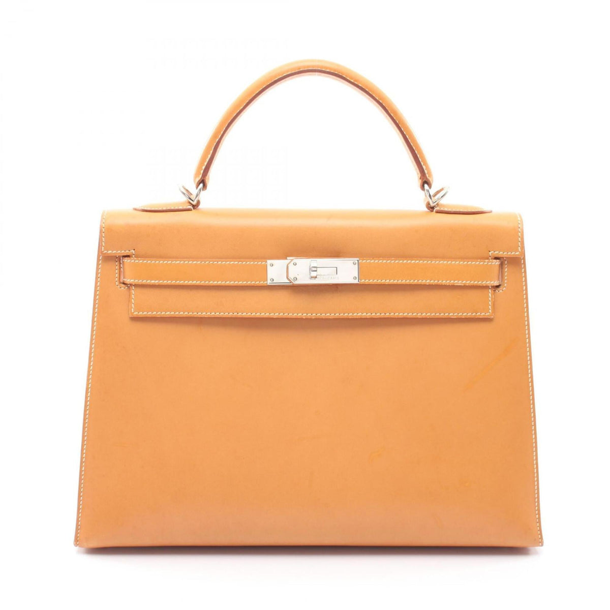 Kelly Handbag Brown Epsom with Palladium Hardware 32