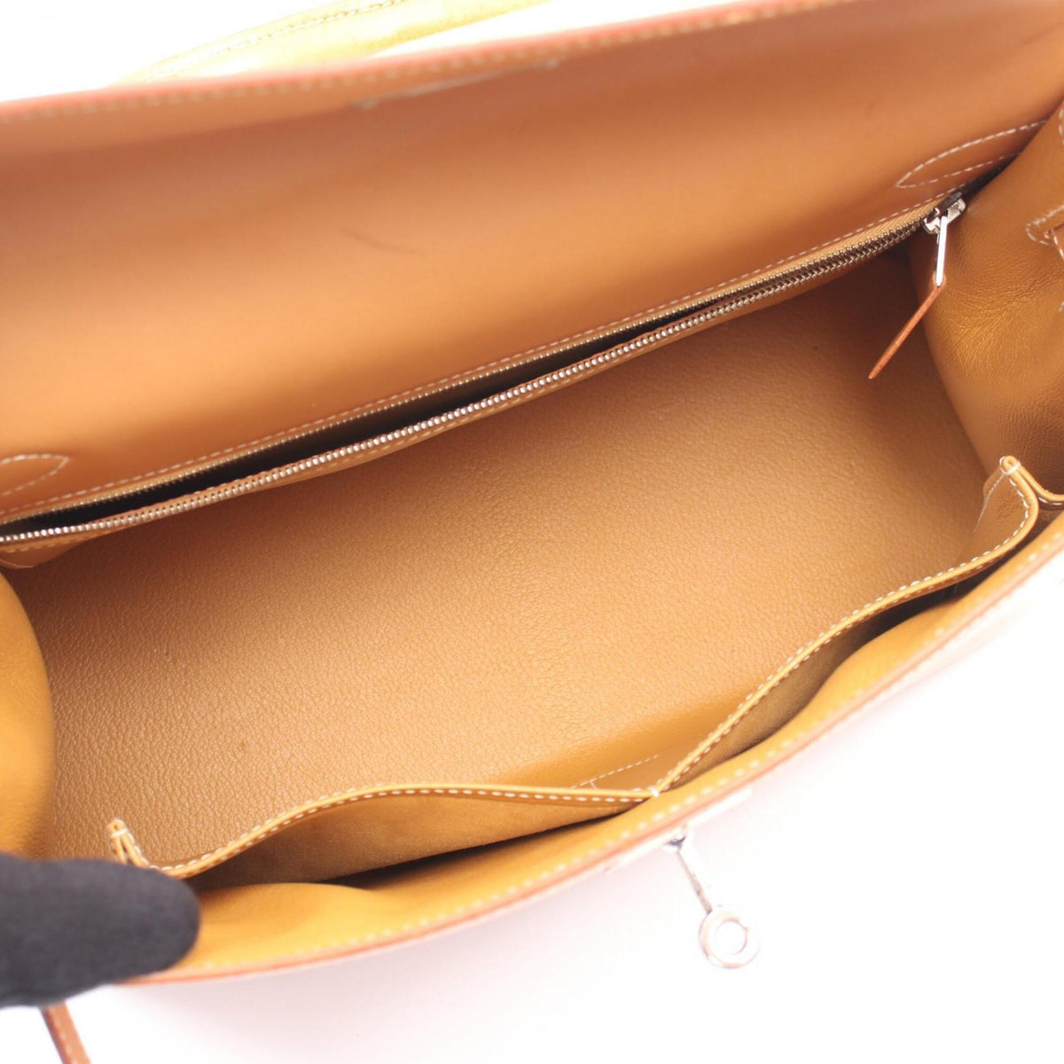 Kelly Handbag Brown Epsom with Palladium Hardware 32
