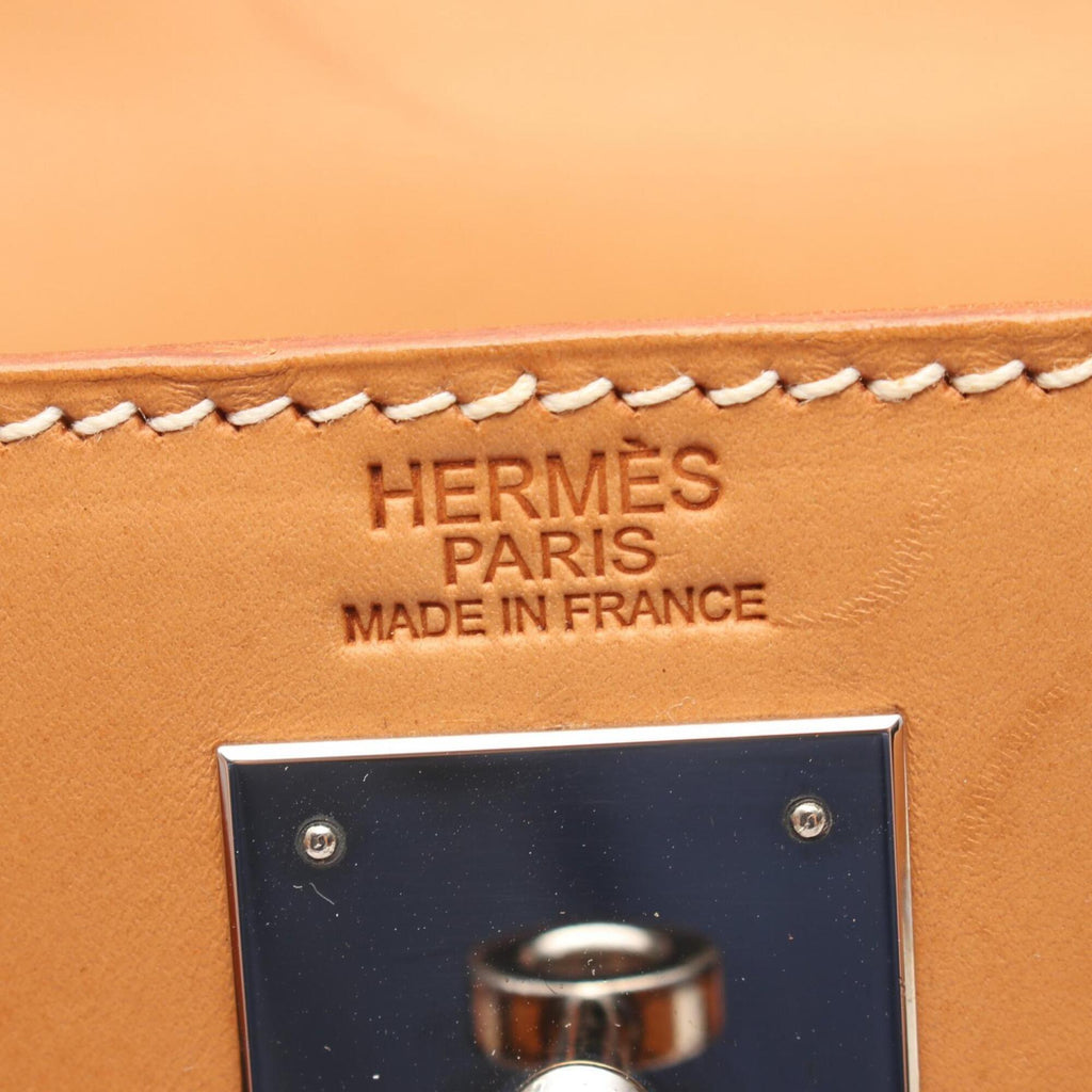Kelly Handbag Brown Epsom with Palladium Hardware 32