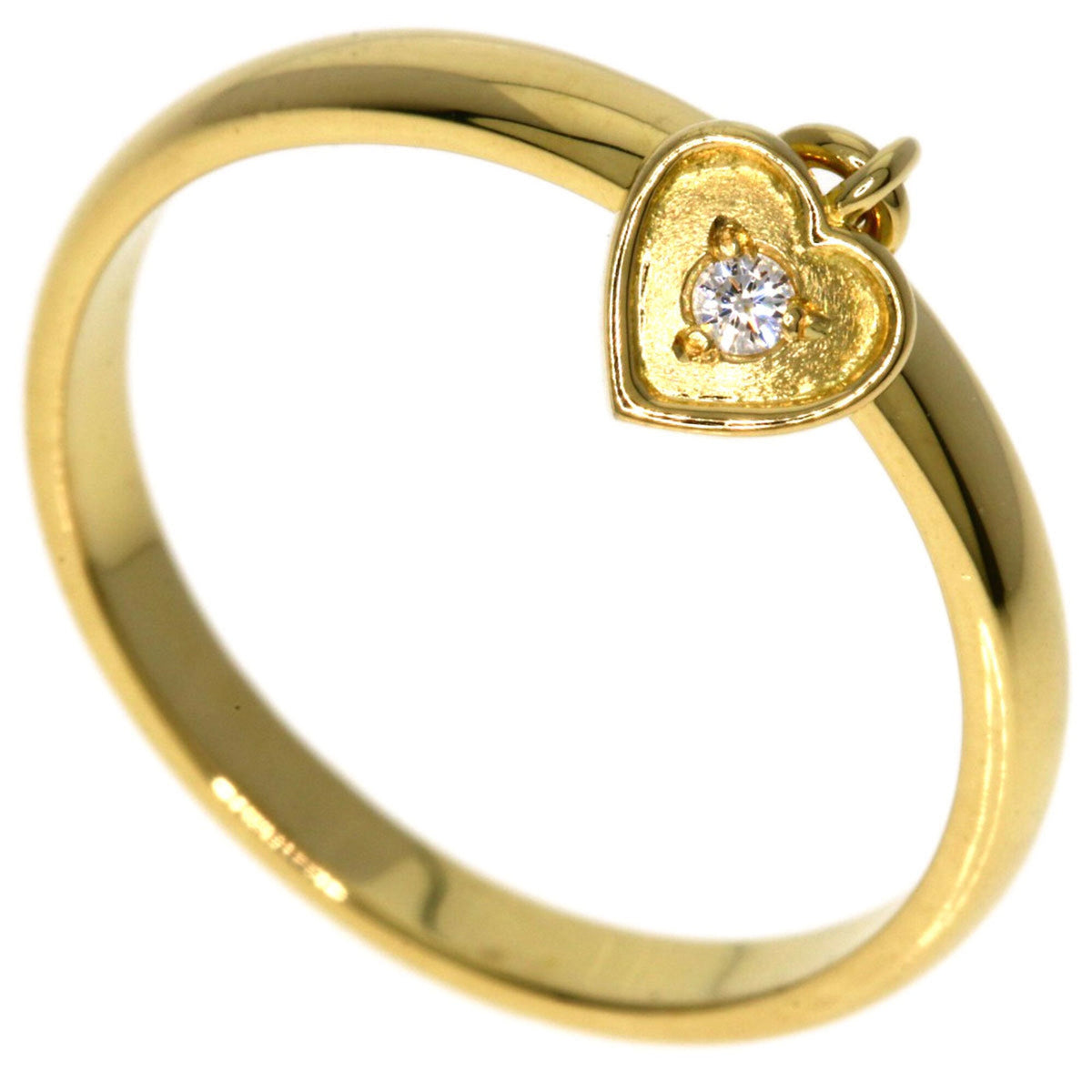 Heart Diamond Ring 18K Yellow Gold