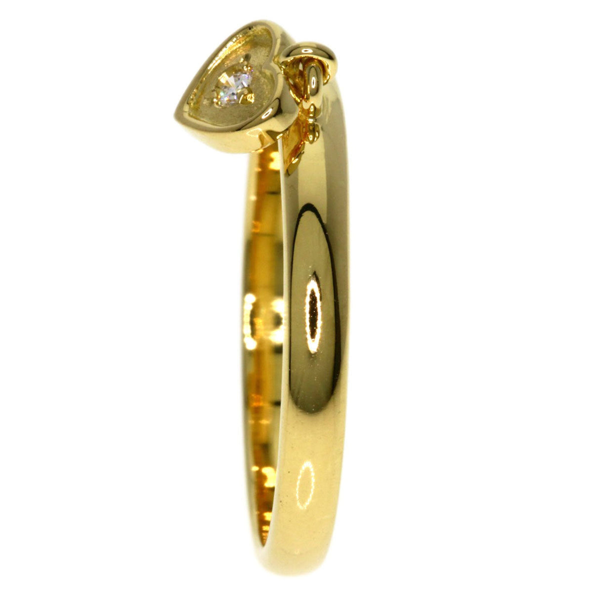 Heart Diamond Ring 18K Yellow Gold