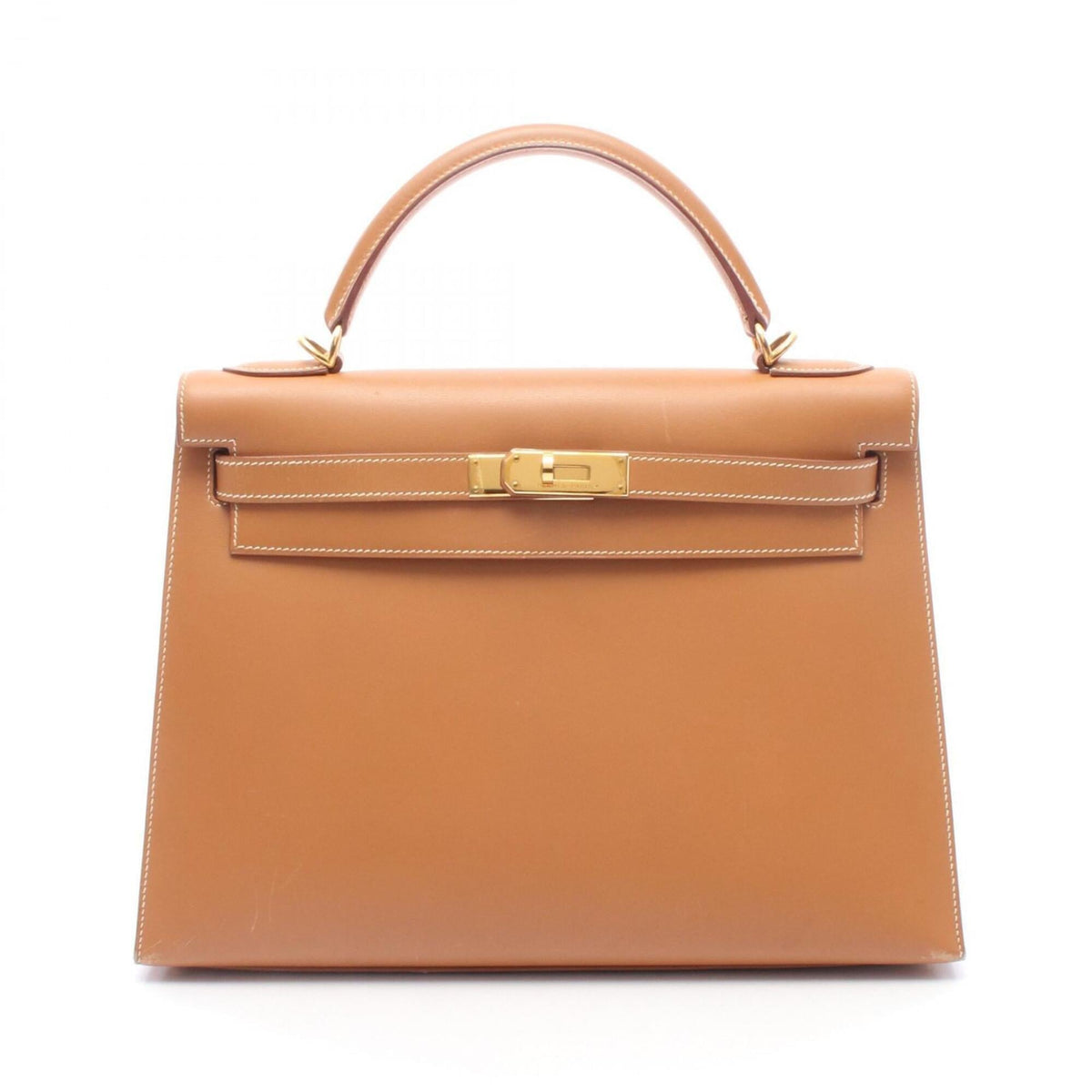 Kelly Handbag Brown Epsom with Gold Hardware 32