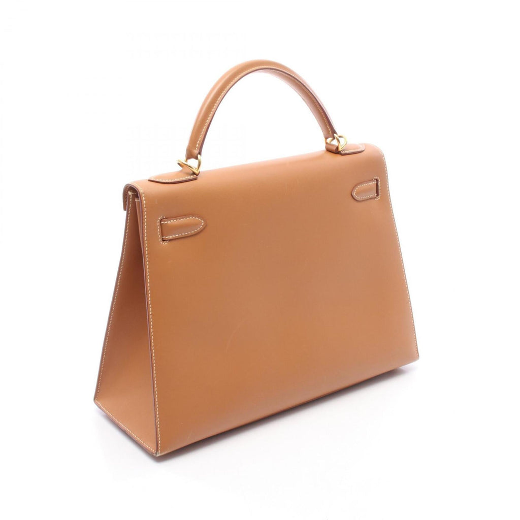 Kelly Handbag Brown Epsom with Gold Hardware 32