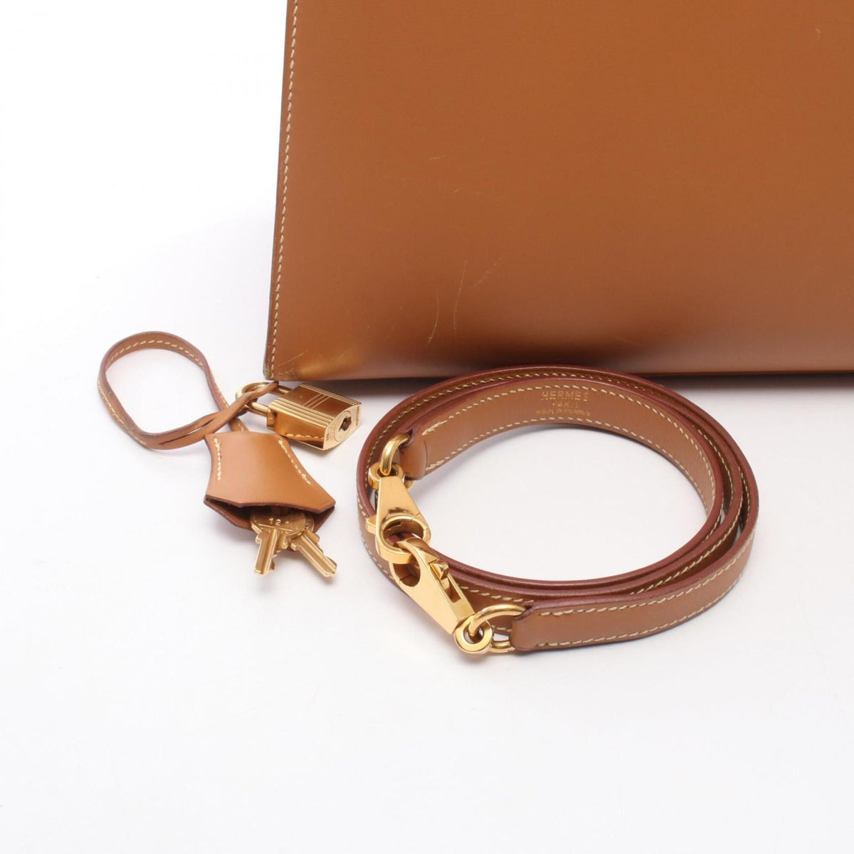 Kelly Handbag Brown Epsom with Gold Hardware 32