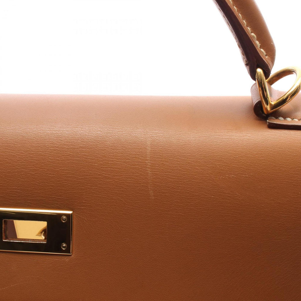 Kelly Handbag Brown Epsom with Gold Hardware 32