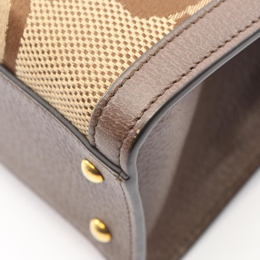 Diana NM Bamboo Handle Tote Jumbo GG Canvas Small