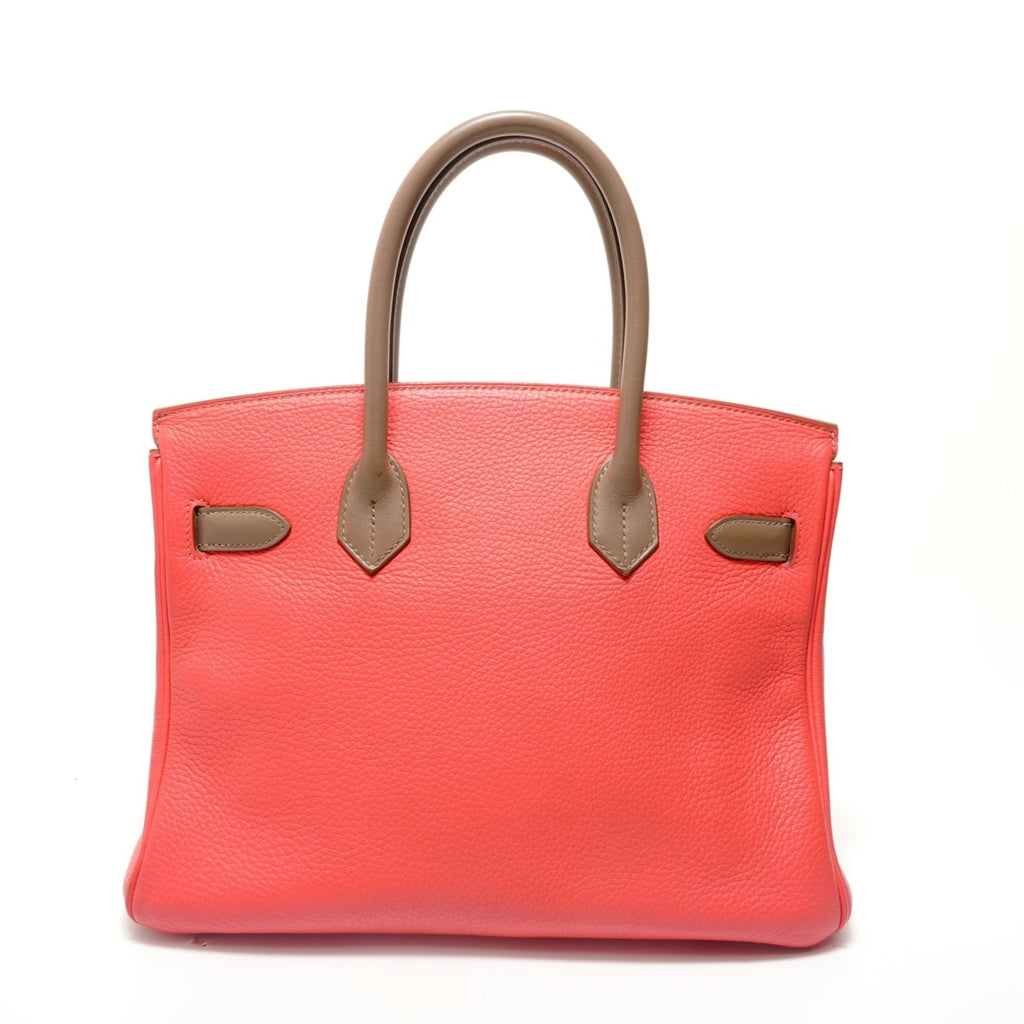 Birkin Handbag Cascade Tricolor Clemence and Swift with Brushed Palladium Hardware 30