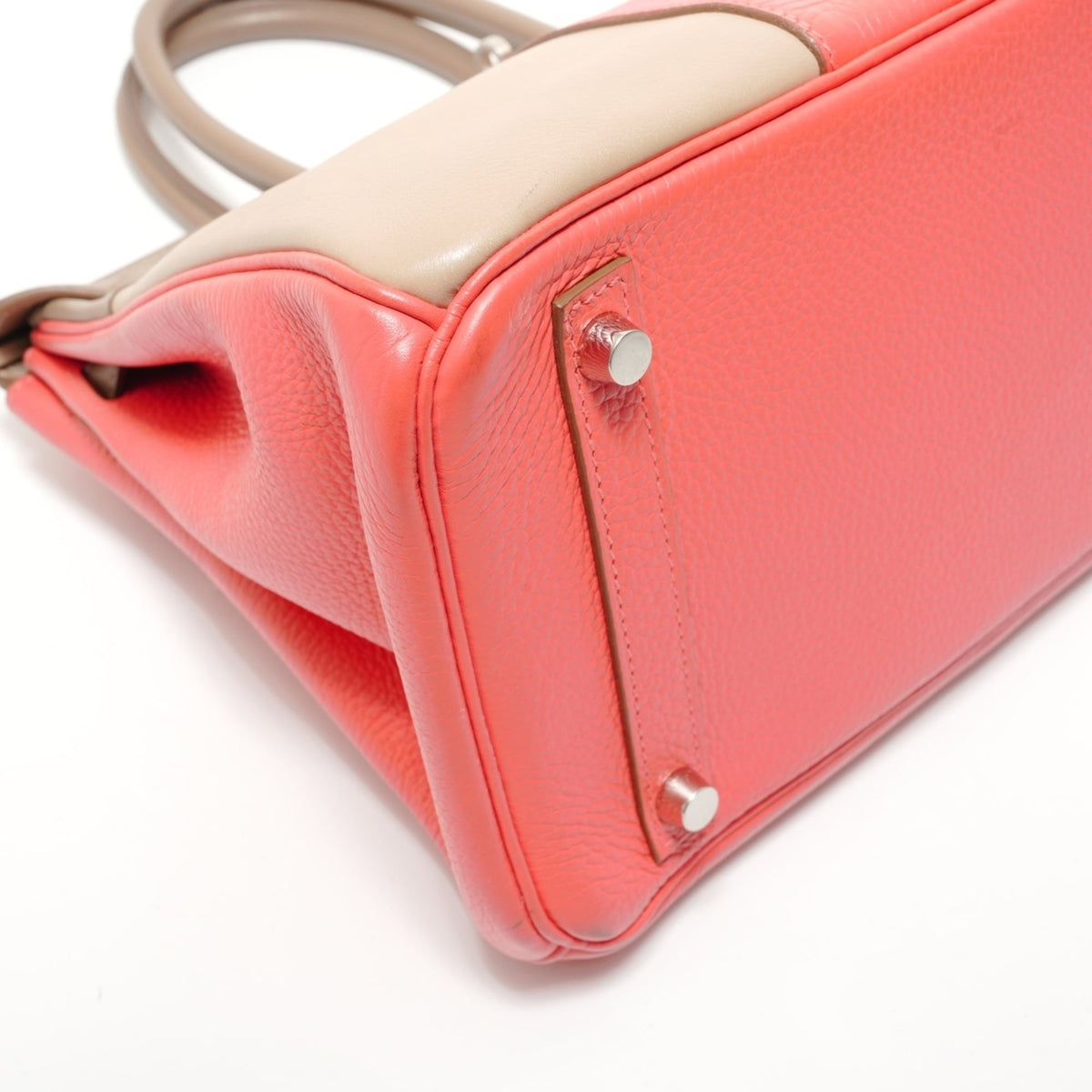Birkin Handbag Cascade Tricolor Clemence and Swift with Brushed Palladium Hardware 30