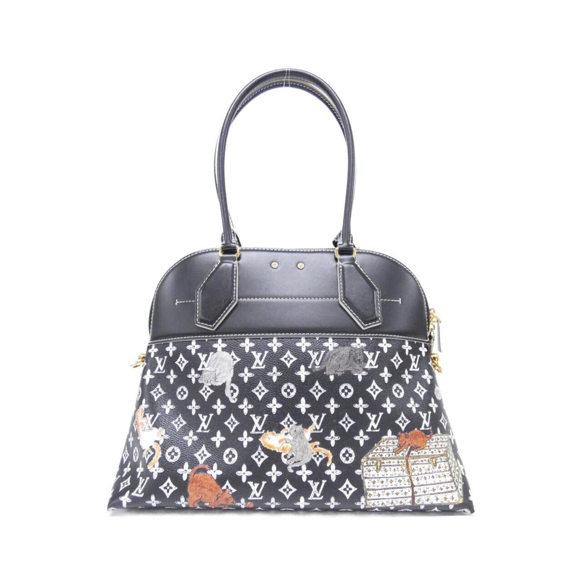 Alma Souple Handbag Limited Edition Grace Coddington Catogram Canvas and Calfskin MM