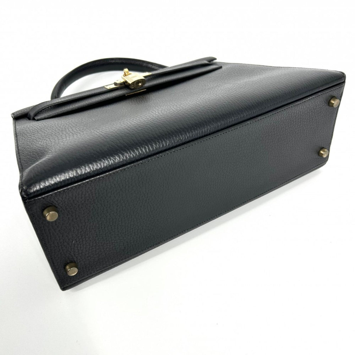Kelly Handbag Black Ardennes with Gold Hardware 32