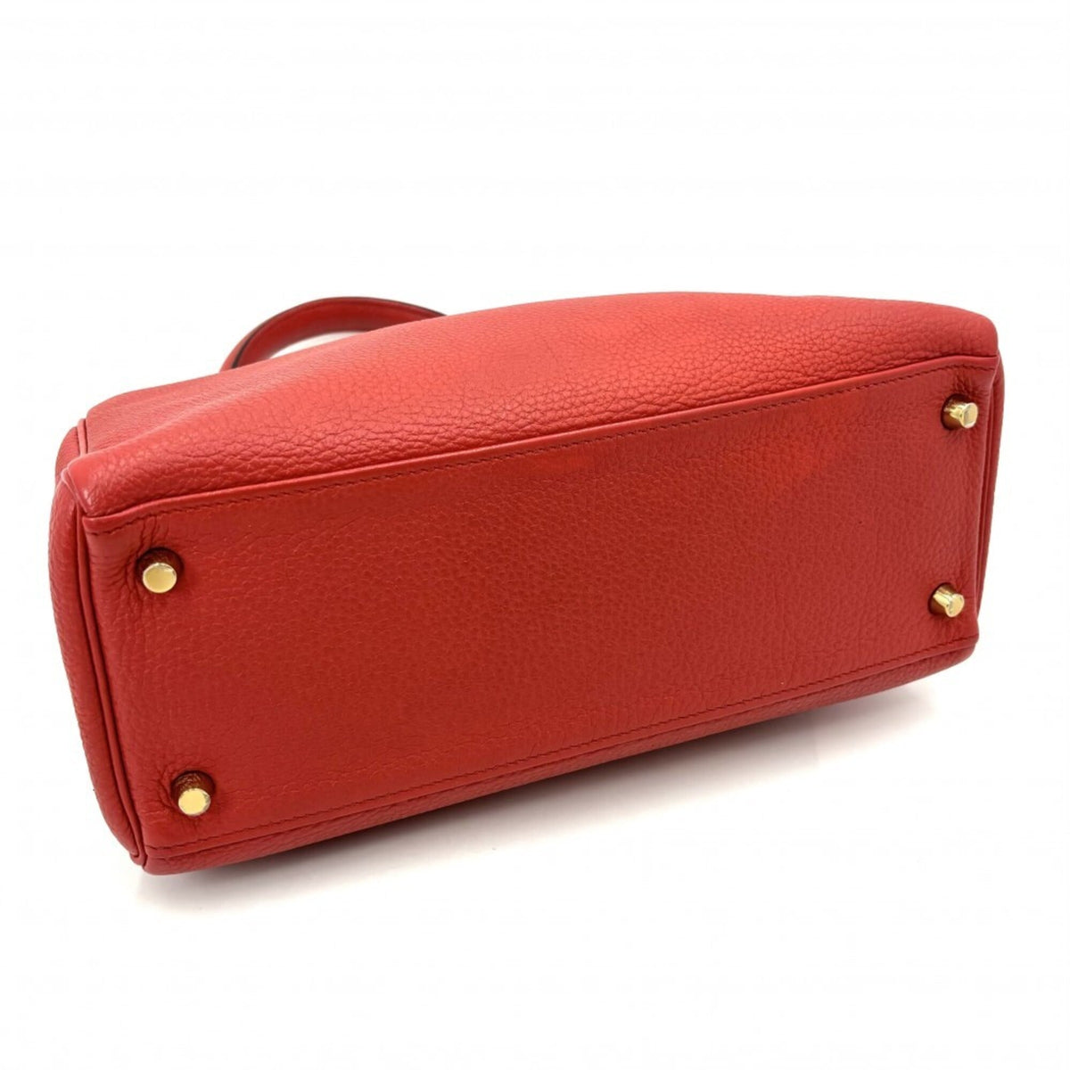 Kelly Handbag Red Togo with Gold Hardware 28