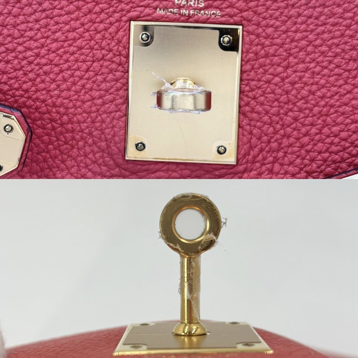 Kelly Handbag Red Togo with Gold Hardware 28