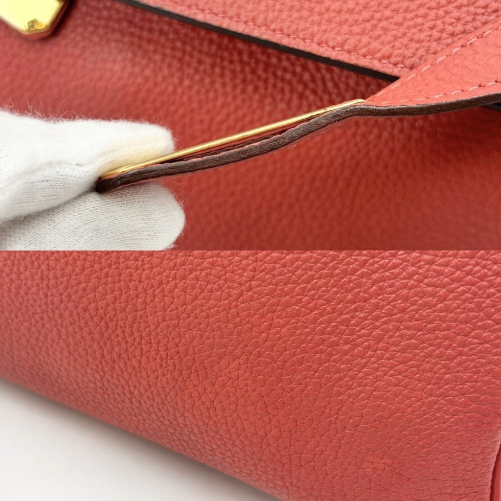 Kelly Handbag Red Togo with Gold Hardware 28