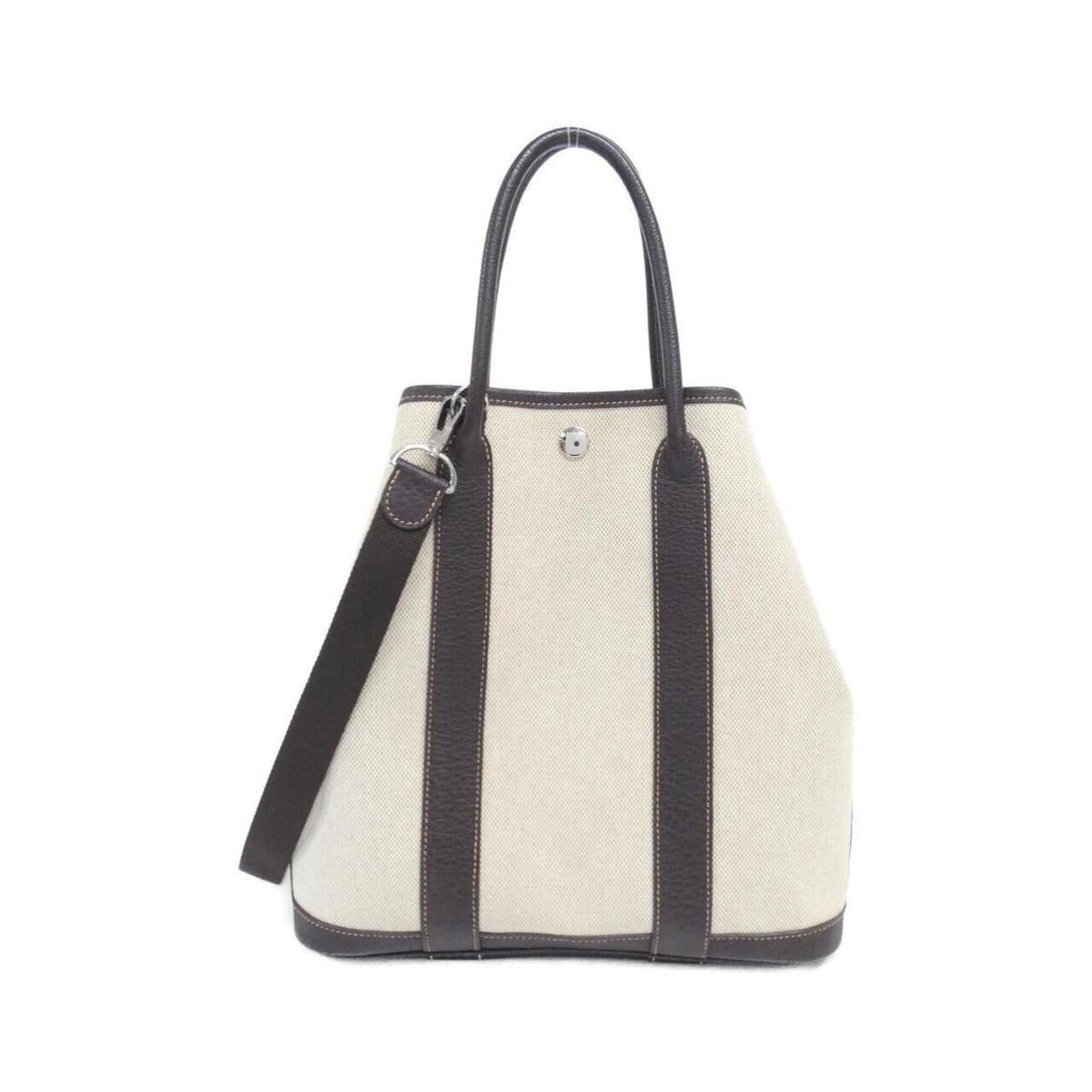 Garden File Tote Toile and Leather 28