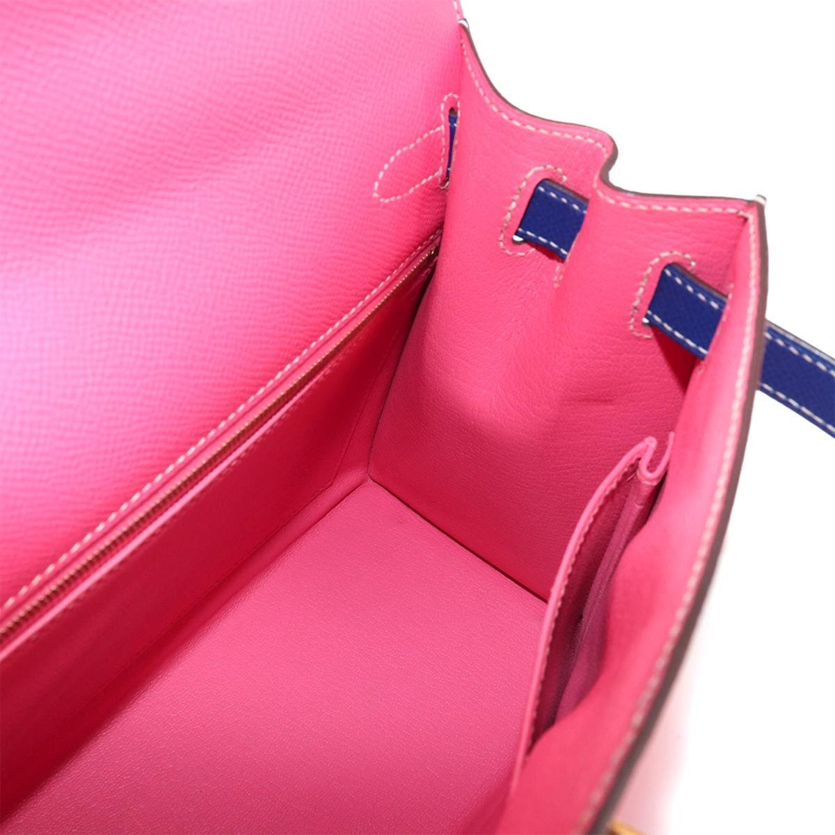 Kelly Handbag Bicolor Epsom with Brushed Gold Hardware 28