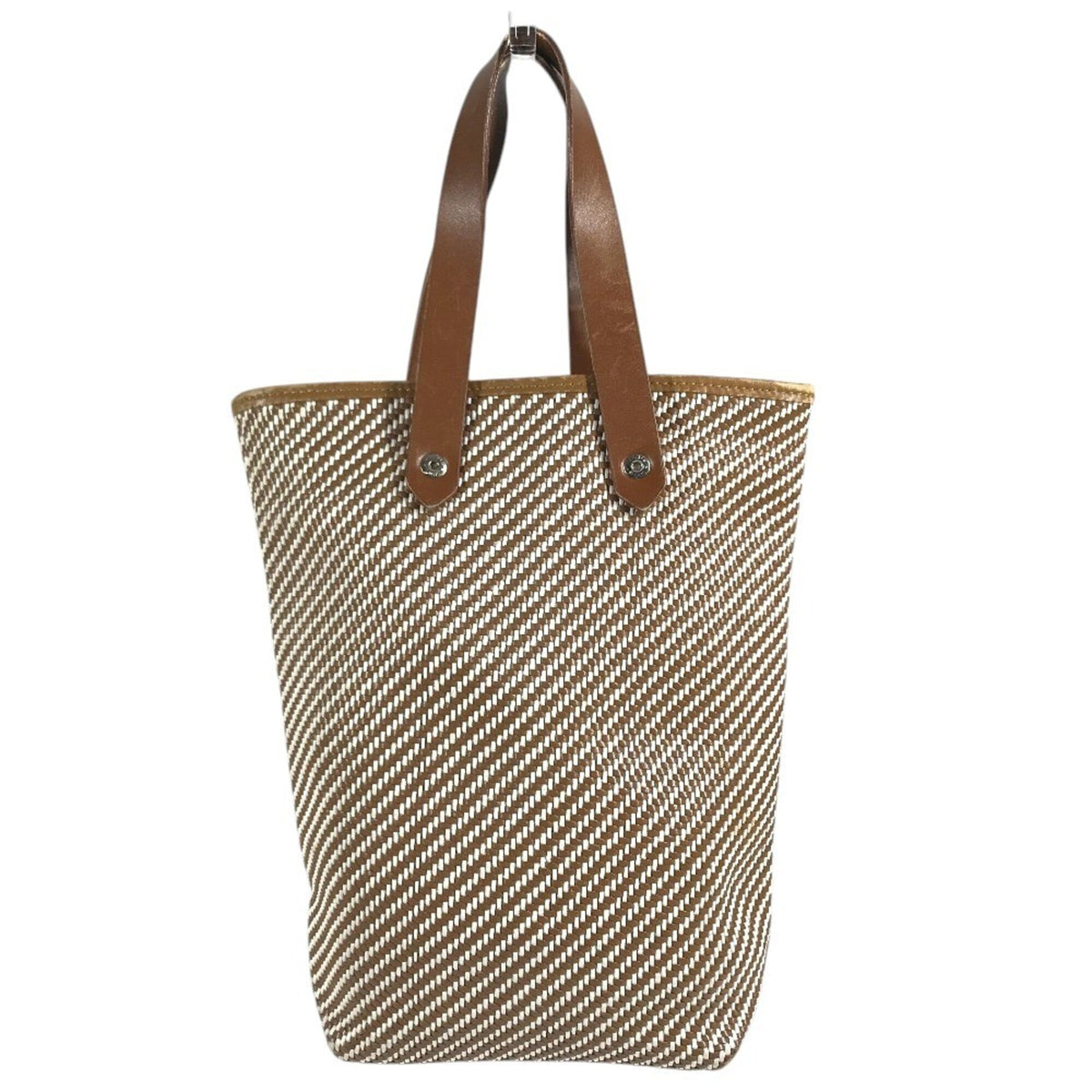 Chennai Tote Woven Leather and Canvas MM