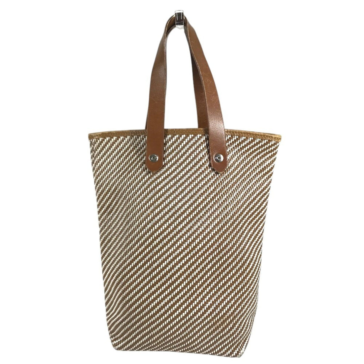 Chennai Tote Woven Leather and Canvas MM
