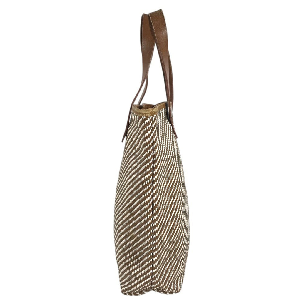 Chennai Tote Woven Leather and Canvas MM