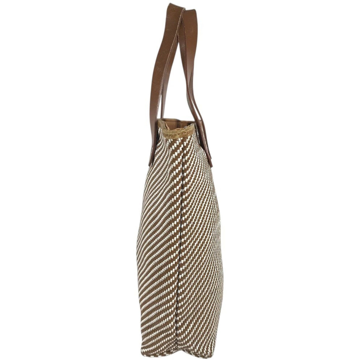 Chennai Tote Woven Leather and Canvas MM