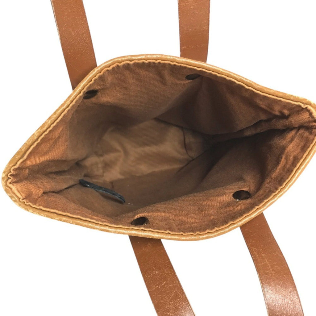 Chennai Tote Woven Leather and Canvas MM