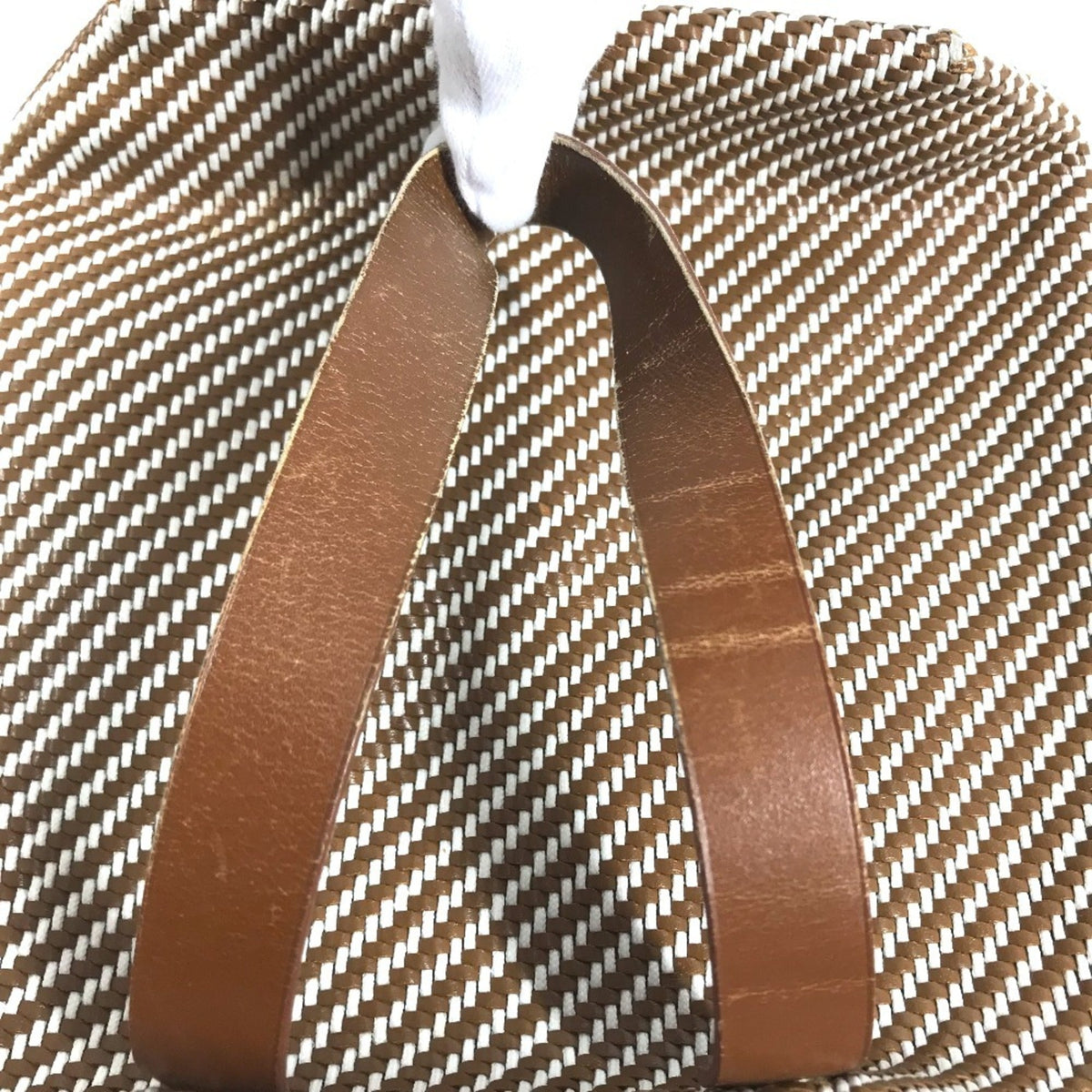 Chennai Tote Woven Leather and Canvas MM