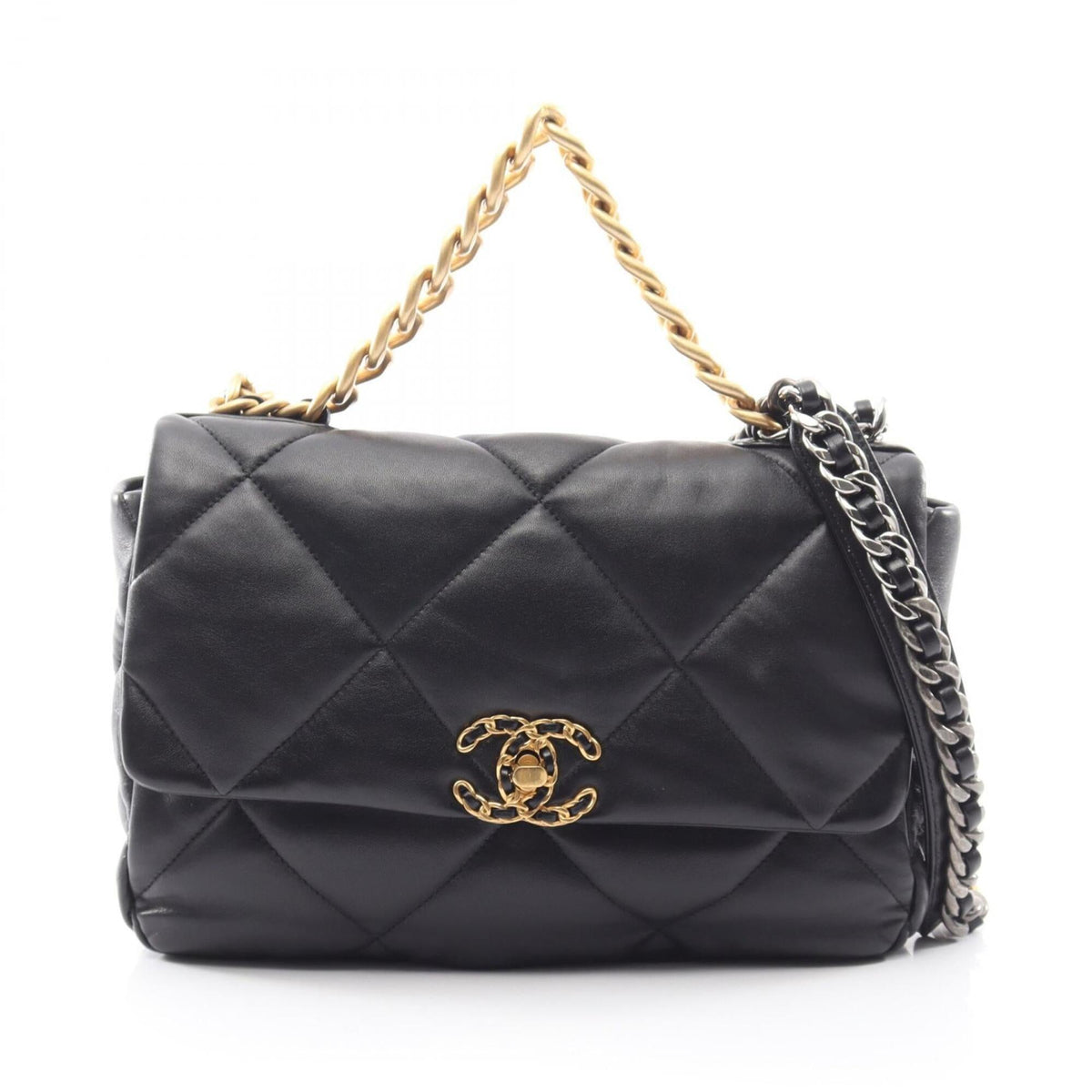 19 Flap Bag Quilted Goatskin Large
