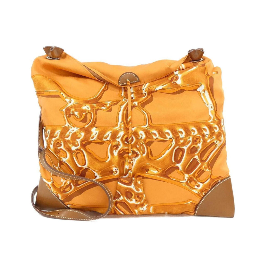 Silky City Bag Printed Silk and Leather GM