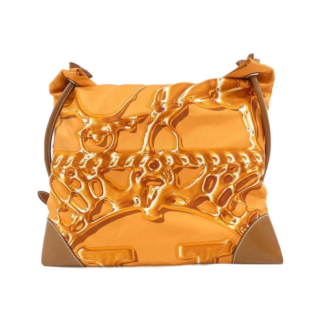 Silky City Bag Printed Silk and Leather GM
