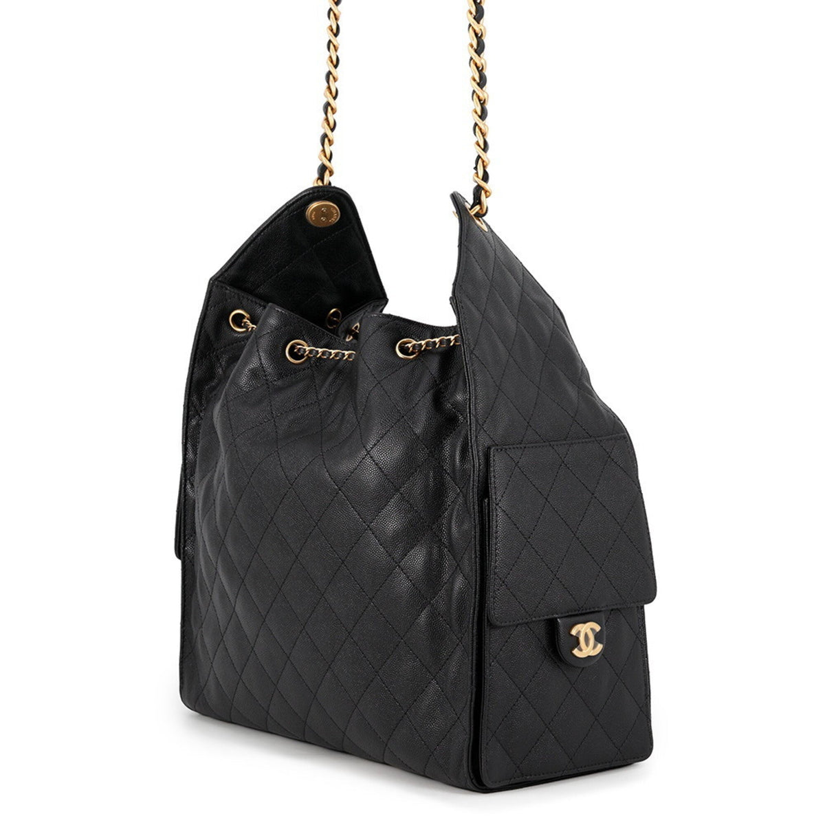 25 Hobo Bag Quilted Caviar Medium
