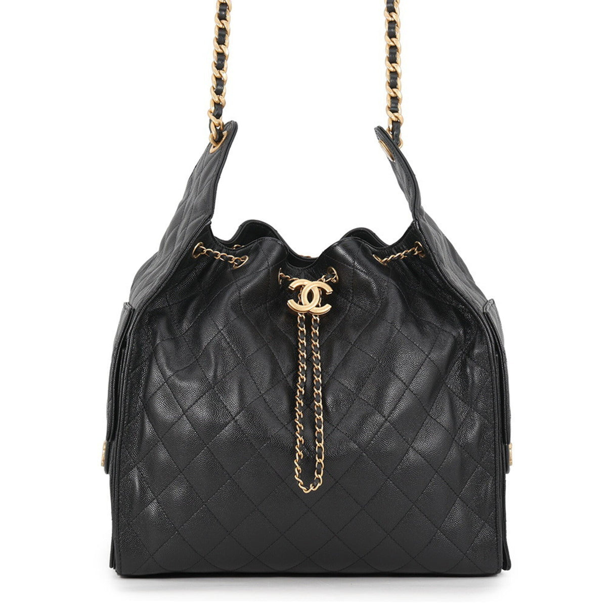 25 Hobo Bag Quilted Caviar Medium