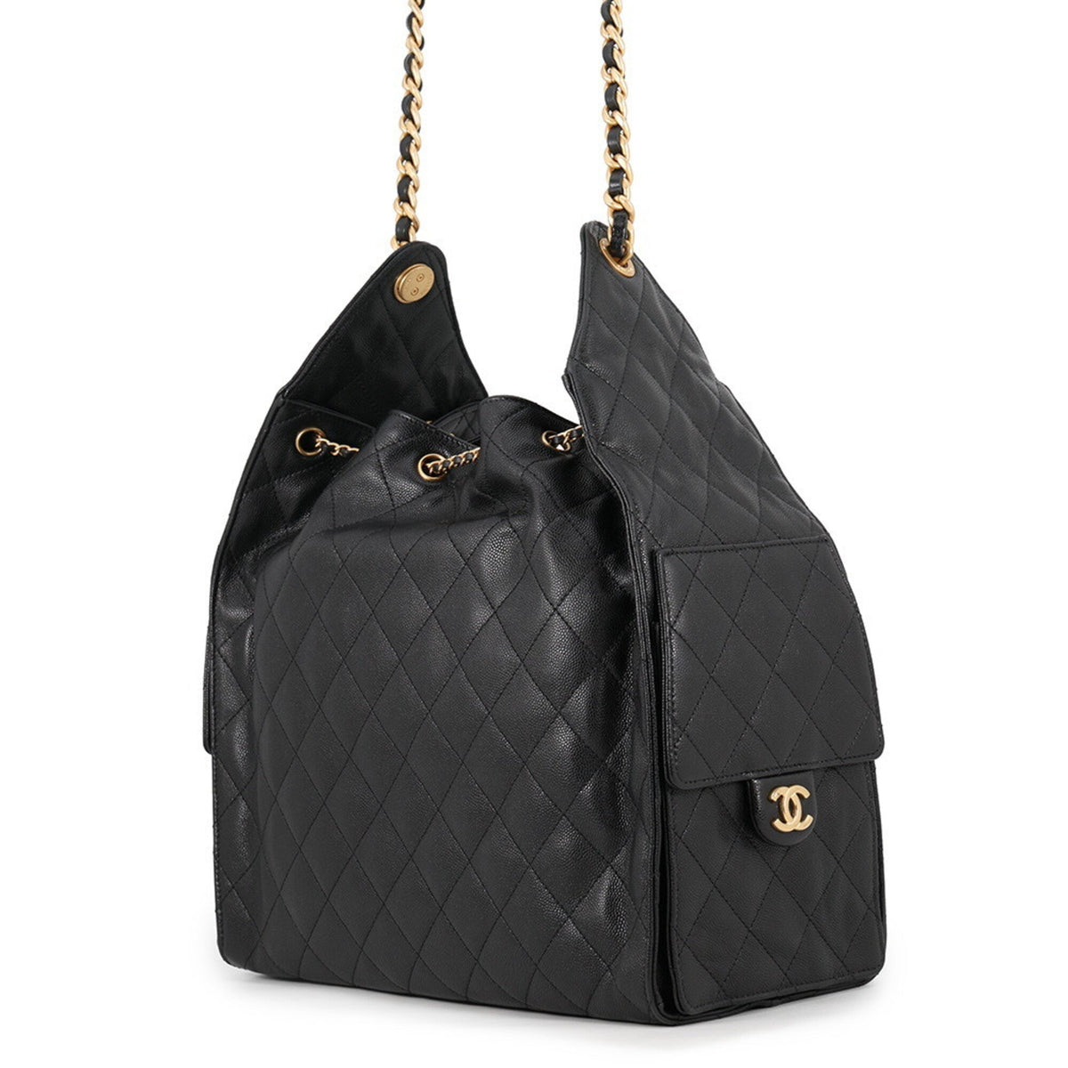 25 Hobo Bag Quilted Caviar Medium