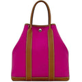 Garden File Tote Toile and Leather 28