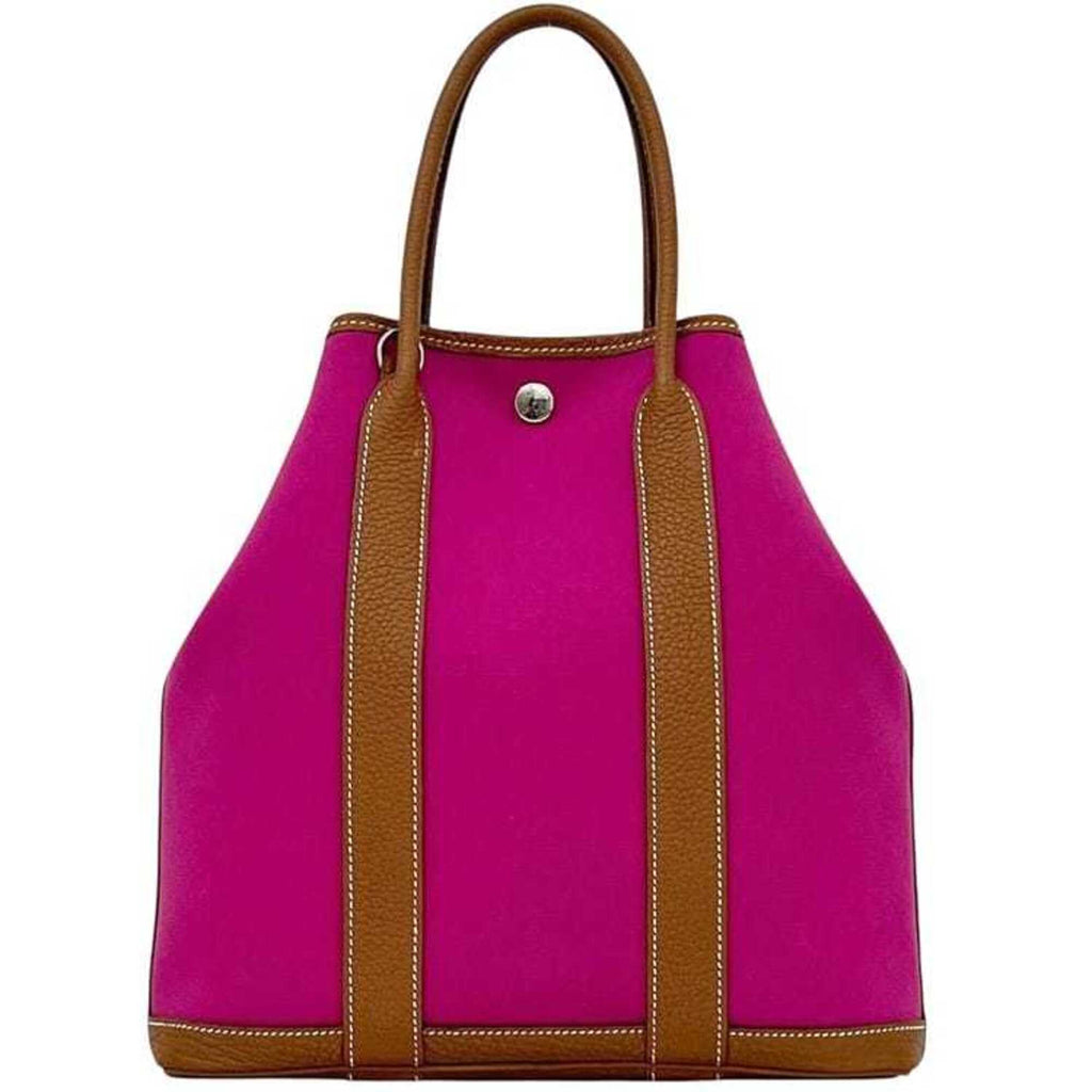 Garden File Tote Toile and Leather 28