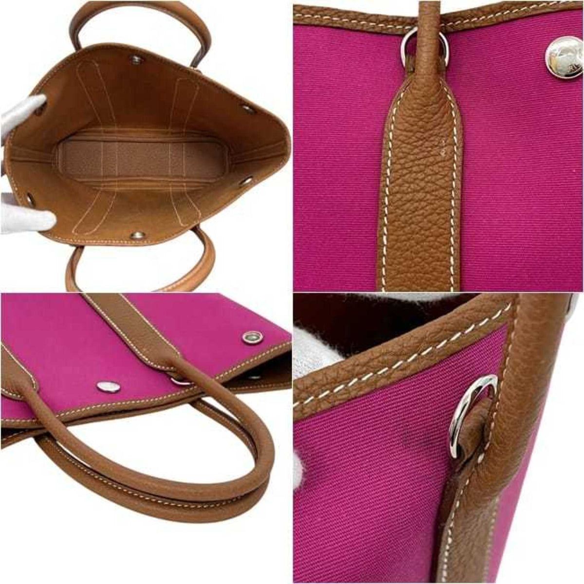 Garden File Tote Toile and Leather 28