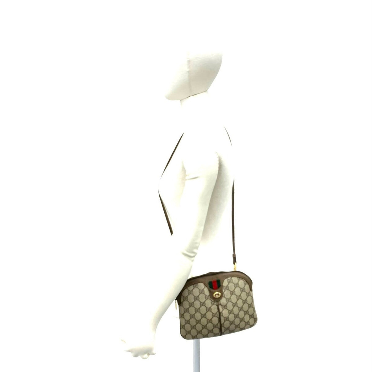 Vintage Web Crossbody Bag GG Coated Canvas Small