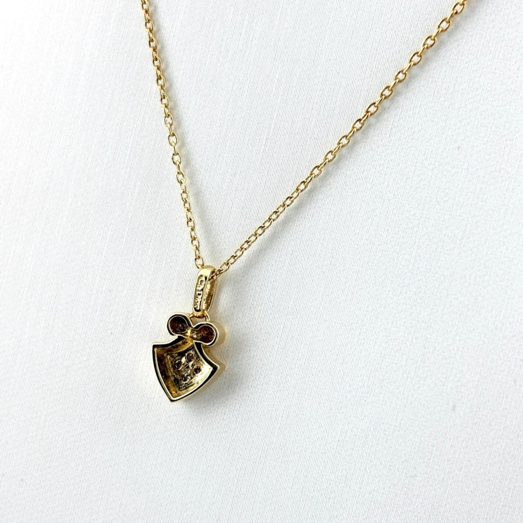 Pendant Necklace 18K Yellow Gold with Small Diamonds