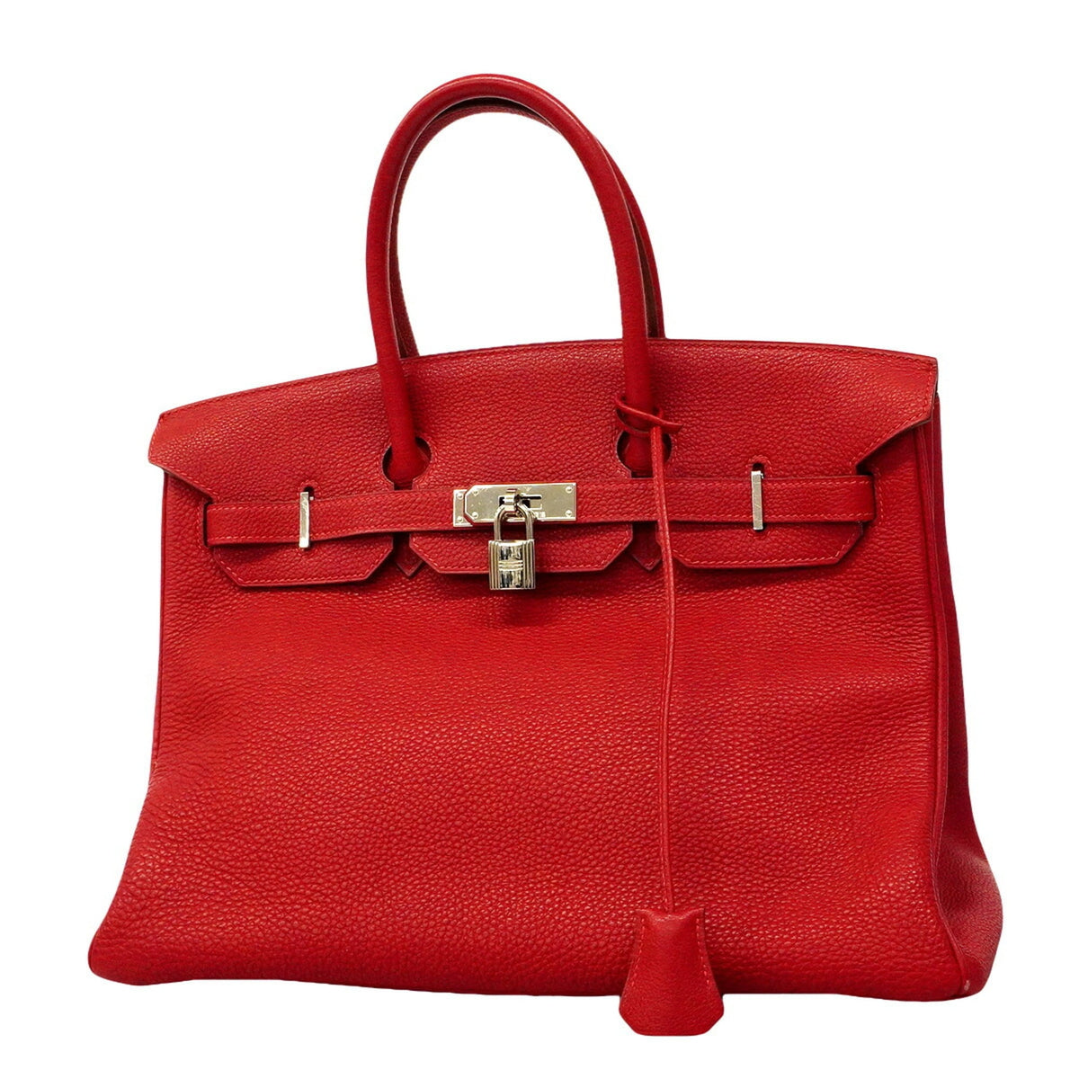 Birkin Handbag Red Togo with Palladium Hardware 35