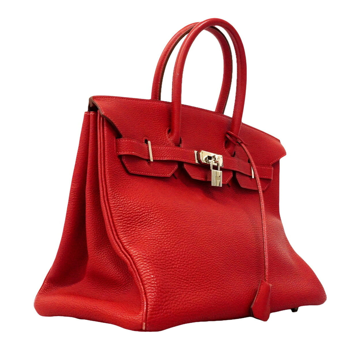 Birkin Handbag Red Togo with Palladium Hardware 35