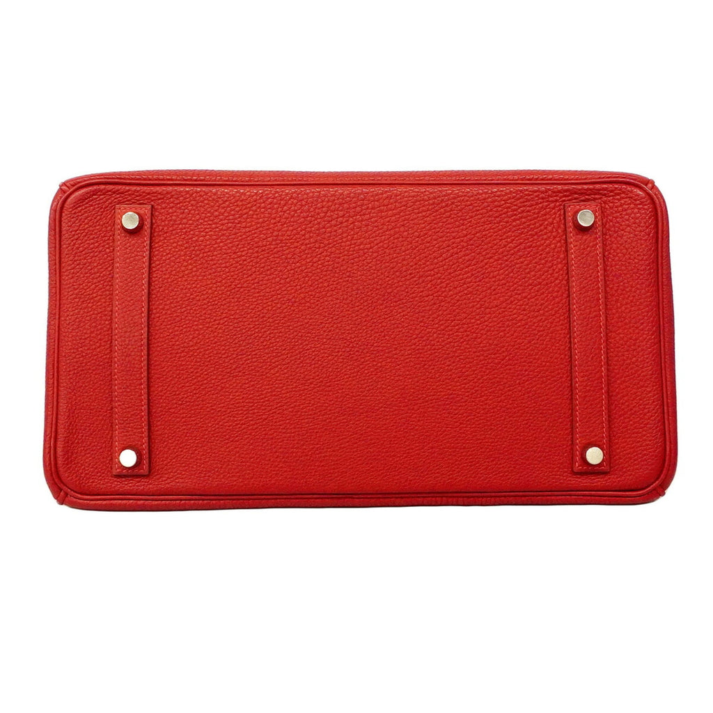 Birkin Handbag Red Togo with Palladium Hardware 35