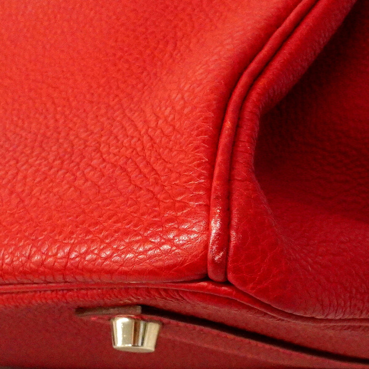 Birkin Handbag Red Togo with Palladium Hardware 35