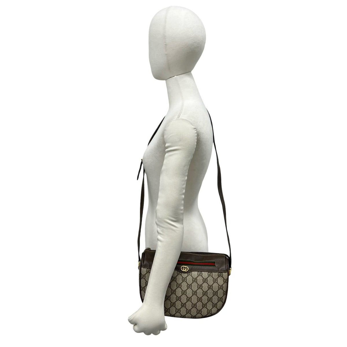 Vintage Web Crossbody Bag GG Coated Canvas Small