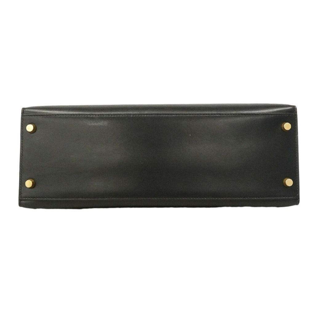 Kelly Handbag Black Box Calf with Gold Hardware 32