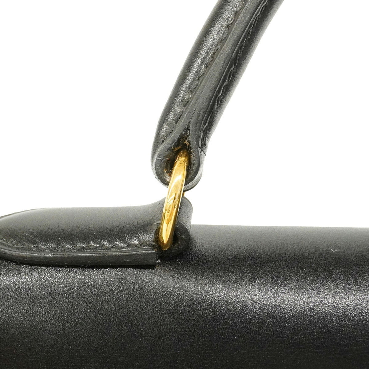 Kelly Handbag Black Box Calf with Gold Hardware 32