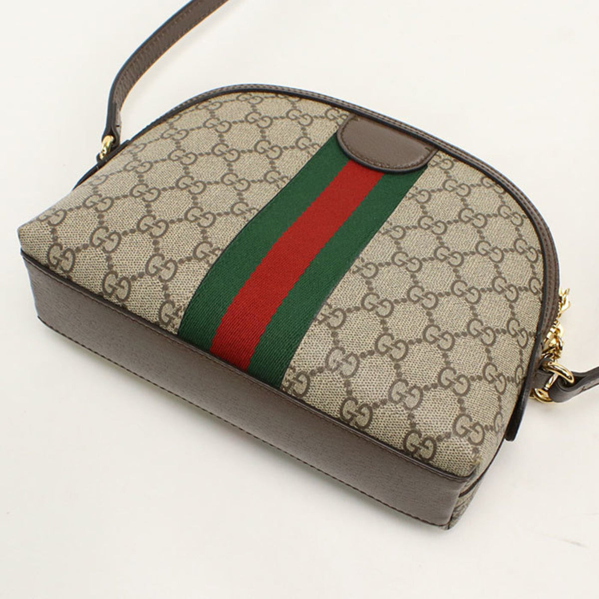 Ophidia Dome Shoulder Bag GG Coated Canvas Small