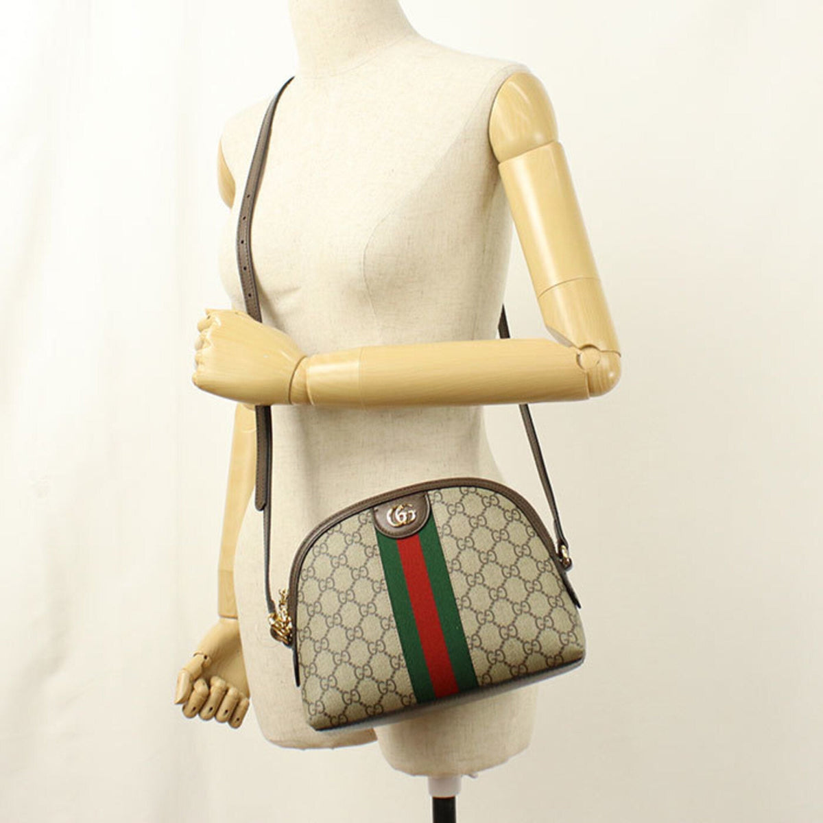 Ophidia Dome Shoulder Bag GG Coated Canvas Small