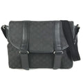Double Belt Flap Messenger GG Canvas with Perforated Leather Medium