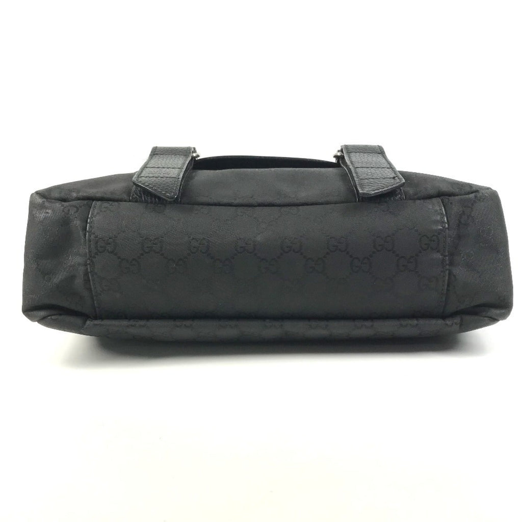 Double Belt Flap Messenger GG Canvas with Perforated Leather Medium
